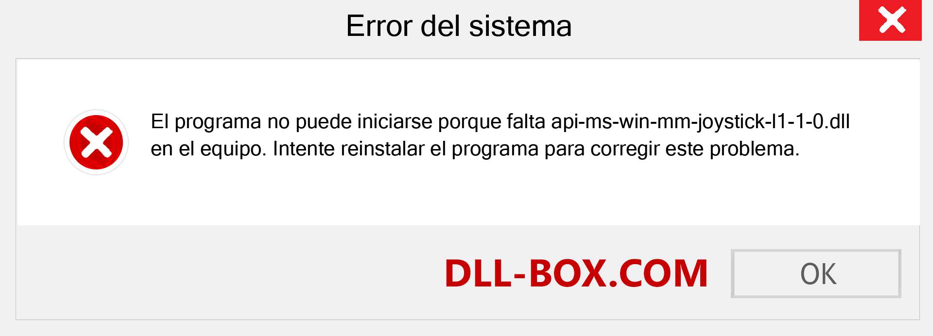 ¿Falta el archivo api-ms-win-mm-joystick-l1-1-0.dll ?. Descargar para Windows 7, 8, 10 - Corregir api-ms-win-mm-joystick-l1-1-0 dll Missing Error en Windows, fotos, imágenes